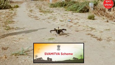 Drone survey under the SVAMITVA scheme mapping villages in Gujarat