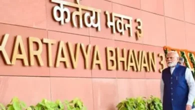 નવા પીએમઓ સંકુલ 'સેવા તીર્થ' અને સેન્ટ્રલ વિસ્ટા પ્રોજેક્ટની ભવ્ય ઈમારત.