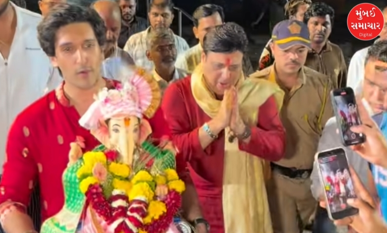 હવે ગોવિંદાએ પત્ની વિના, દીકરા સાથે કર્યું બાપ્પાનું 'વિસર્જન', લોકોએ પૂછ્યું સુનિતાભાભી ક્યાં?