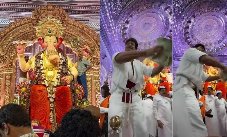 'લાલબાગચા રાજા'ના દર્શન કર્યા અમિત શાહે: અભિનેતા વિદ્યુત જામવાલે શંખ-ડમરુના નાદથી જીત્યું ભક્તોનું દિલ