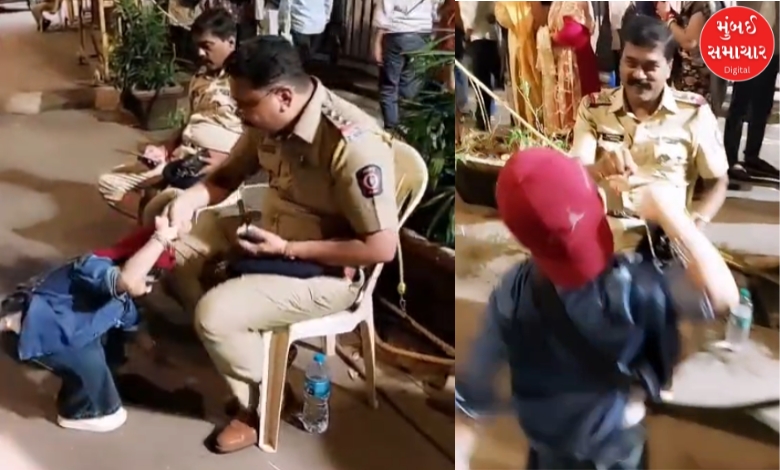 Mumbai Police Viral Video: ગણેશોત્સવમાં ફરજ બજાવતા મુંબઈ પોલીસને બાળકે કરી સેલ્યુટ, બનાવ્યું 'કોરિયન હાર્ટ'!