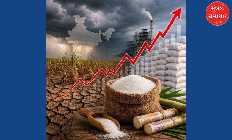 ખાંડની કિંમતમાં ભારે ઉછાળો, 6 દિવસમાં 17%  વધ્યા રેટ, સરકાર થઇ એલર્ટ