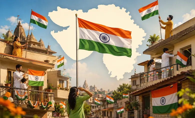 ગુજરાતમાં 9 થી 17 ઓગસ્ટ દરમિયાન "હર ઘર તિરંગા" અભિયાન,  70 લાખ ઘર પર તિરંગો લહેરાવાશે