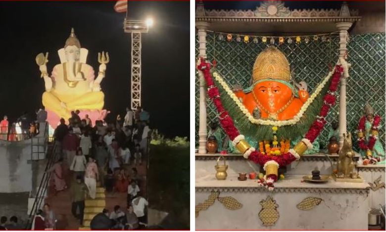 ગણપતિ બાપ્પા મોરિયાના નારા સાથે પદયાત્રિકો સપડા પહોંચ્યા; સિદ્ધિ વિનાયક ધામમાં ભક્તિનો માહોલ