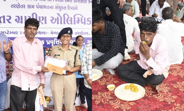 તરણેતરની લાડુ સ્પર્ધામાં બળવંતભાઈએ બીજા વર્ષે બાજી મારી: 30 મિનિટમાં 28 લાડુ ખાઇ ગયા