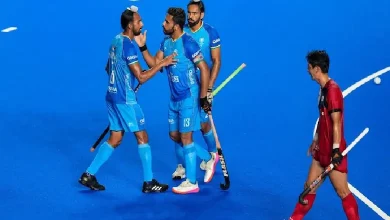 Indian men's hockey team captain Harmanpreet Singh scores four goals in a 16-1 win over Singapore at the 2023 Asian Games
