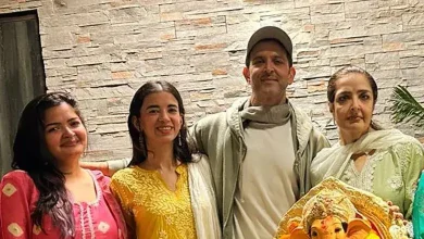 Hrithik Roshan and Saba Azad Celebrating Ganesh Chaturthi 2023 with Family