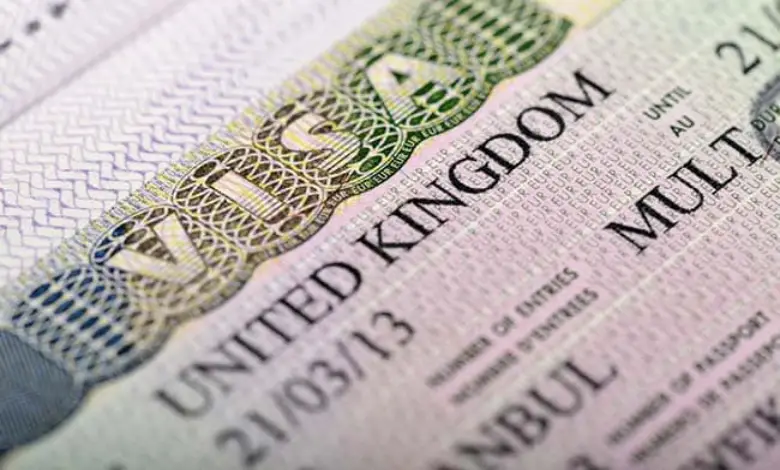 A student holding a UK student visa