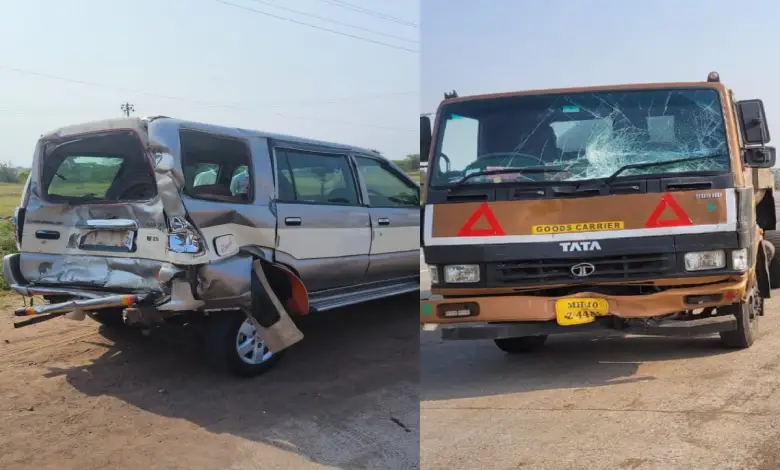 A car that crashed during Eknath Shinde's Dussehra Melava, killing one person and injuring three others