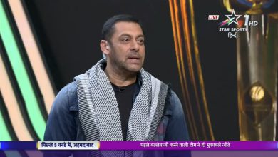 Bollywood superstar Salman Khan cheers for India during the ODI World Cup match against Pakistan