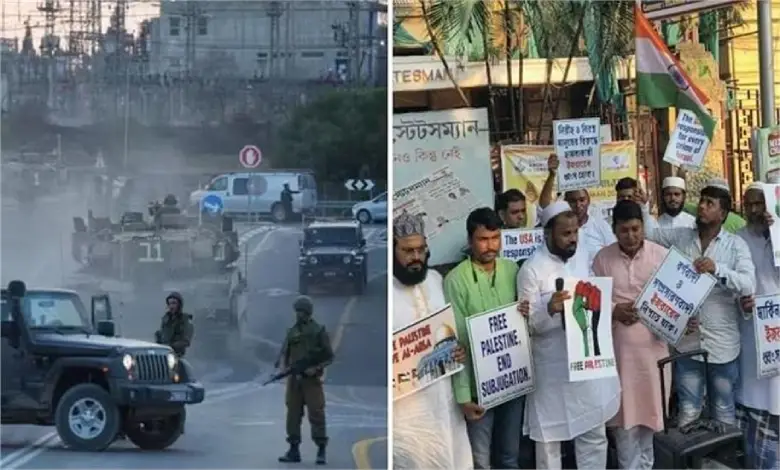 People in India protest in support of Palestine