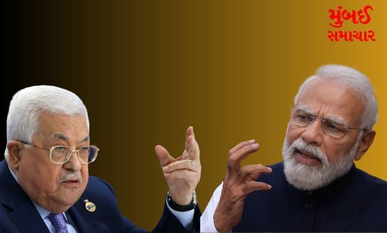 PM Modi and Palestine President Discussing Gaza Dispute