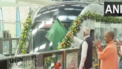 Prime Minister Narendra Modi inaugurates India's first mini-bullet train M-RapidX from Sahibabad to Duhai