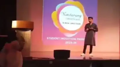 Professor Throws Student Off Stage for Chanting _Jai Shri Ram_