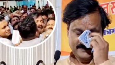 BJP MLA Devendra Verma crying after being denied ticket in MP assembly election 2023