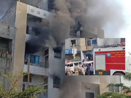 Massive fire breaks out in a four-storey building in Latur city