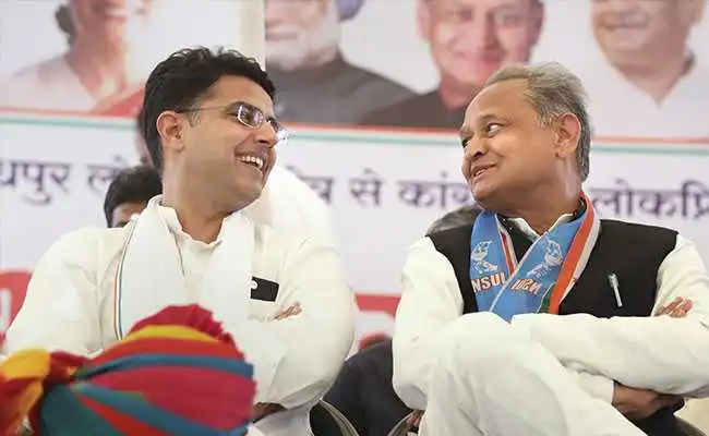 Rajasthan Chief Minister Ashok Gehlot and his former deputy Sachin Pilot in a face-off over the CM post.