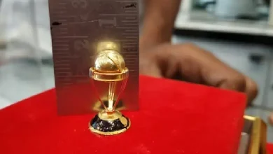 World's smallest World Cup trophy made by Ahmedabad jeweller for India-Pakistan match