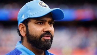 Rohit Sharma looking pensive and anxious before the cricket World Cup final