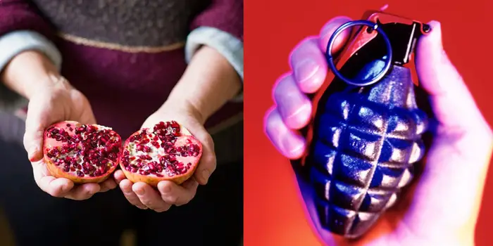 A man was arrested for ordering pomegranate juice, which was mistaken for a grenade by the police.
