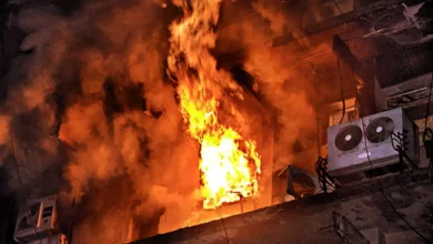 A six-story apartment building in Hyderabad caught fire, killing six people.