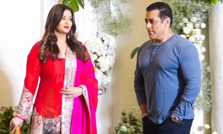 Aishwarya Rai Bachchan and Salman Khan interacting at a Diwali party in 2023