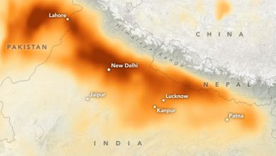 NASA images show black smog covering India