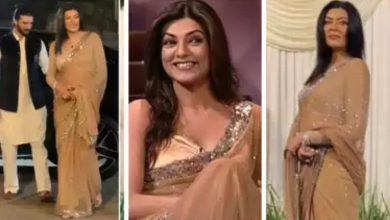 Say, Sushmita is wearing such an old saree...
