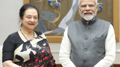 Actress meets Prime Minister Narendra Modi.