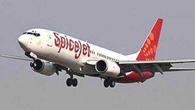 Plane safely touches down during emergency landing at Varanasi airport, passengers disembarking.