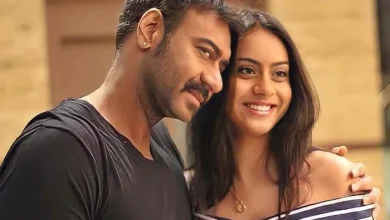 Ajay Devgan with daughter Nyasa Devgan, sparking speculation about her potential Bollywood debut.