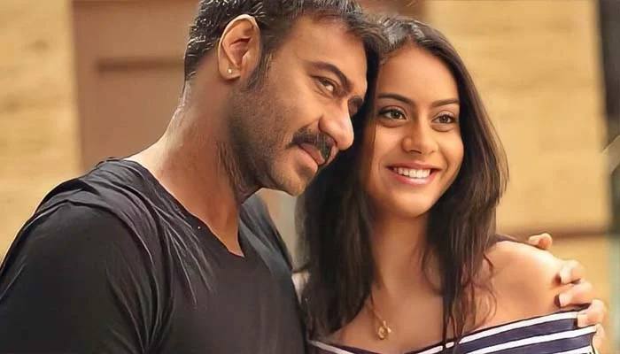 Ajay Devgan with daughter Nyasa Devgan, sparking speculation about her potential Bollywood debut.