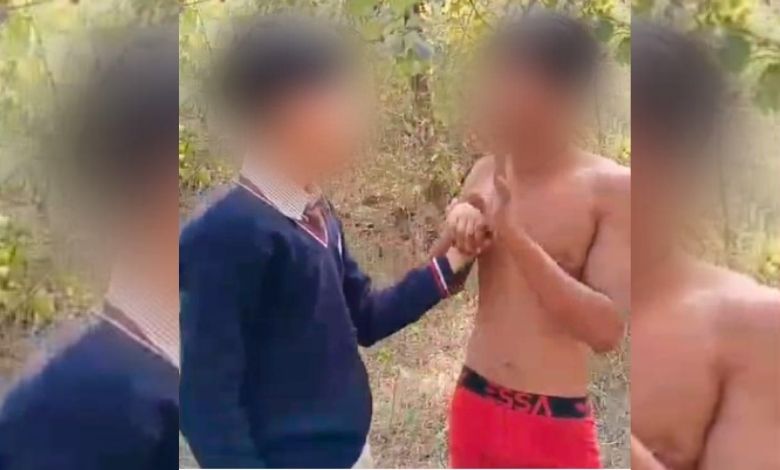 For 200 rupees, a minor student was beaten half-naked, a video was made