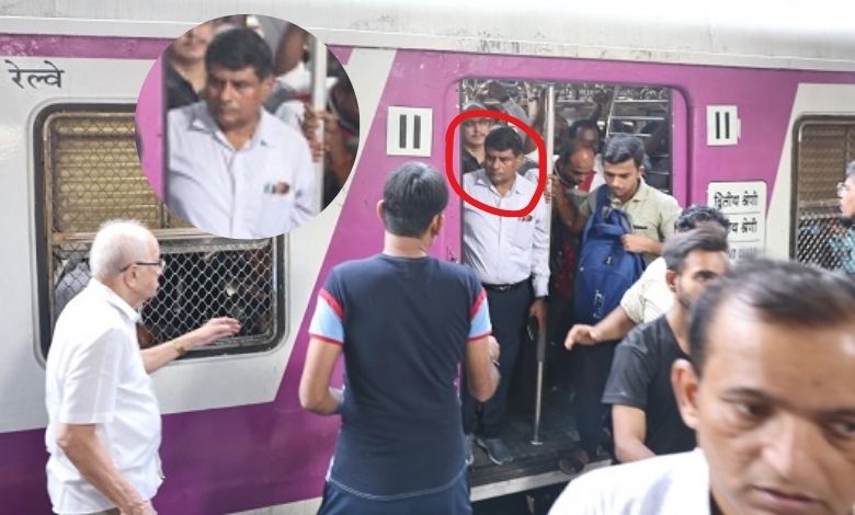 General Manager of Central Railway inspecting a local train in Mumbai