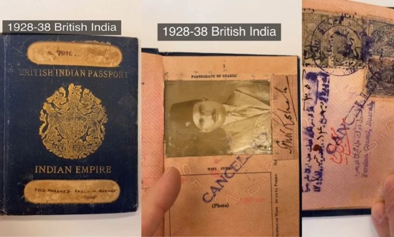 This is what the passport looked like in 1928, you can also see...