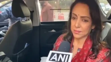 Hema Malini addresses the media on the recent suspension of MPs in Parliament