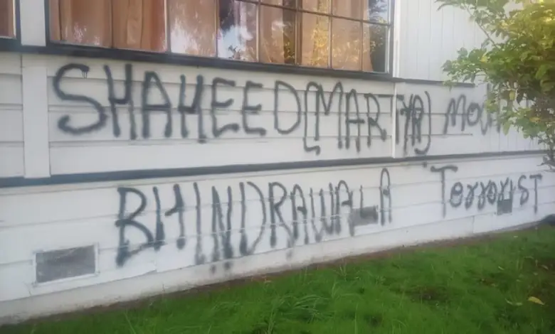 Hindu temple defaced in California