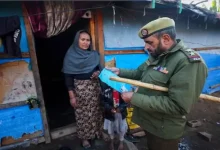 Jammu and Kashmir Police Seizing Items in Operation Against Rohingya Muslims