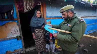 Jammu and Kashmir Police Seizing Items in Operation Against Rohingya Muslims