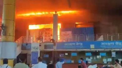Fire broke out at LTT station of Central Railway
