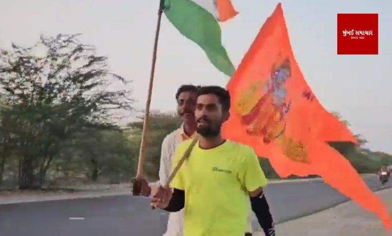 wo young Pakistani men embark on a barefoot pilgrimage from Lahore to Ayodhya to worship Ramlala at the Ayodhya Ram Mandir.