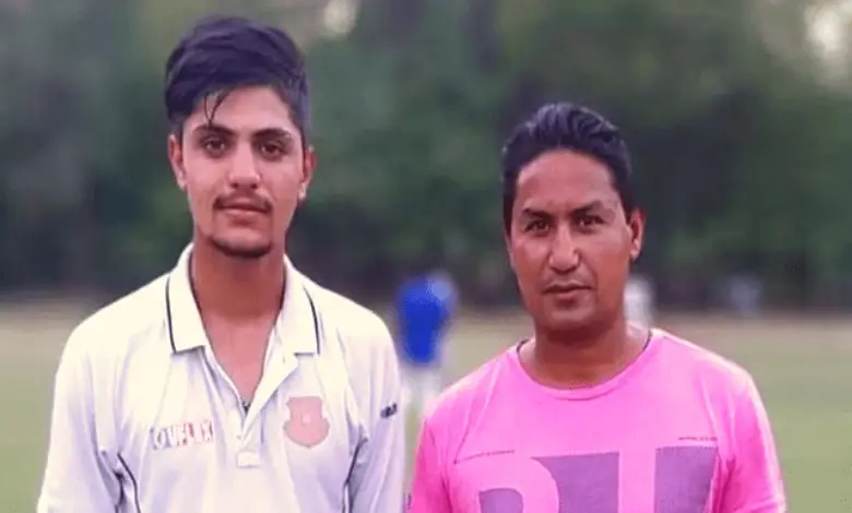 Sameer Rizvi, seen here with his maternal uncle Tankeeb Akhtar, was picked by CSK in IPL 2024 auction for Rs 8.40 crore