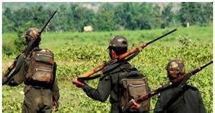 "Security forces during the anti-Naxal operation in Dantewada, Chhattisgarh"