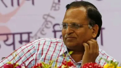 Satyendar Jain exits court after receiving bail from Supreme Court in money laundering case.