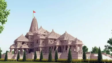 "Image showcasing the unique architecture and beauty of Ram Mandir"
