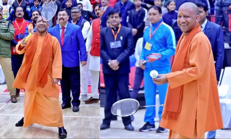 Yogi showcasing surprising badminton skills