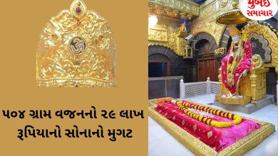 A devotee offered half a kilo of gold crown to Sai Baba