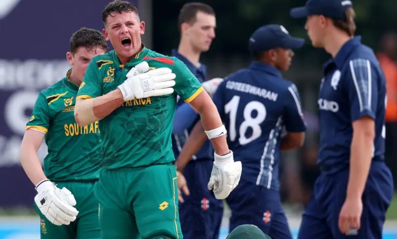 The South African cricketer hit five sixes in six balls and then broke Pant's world record