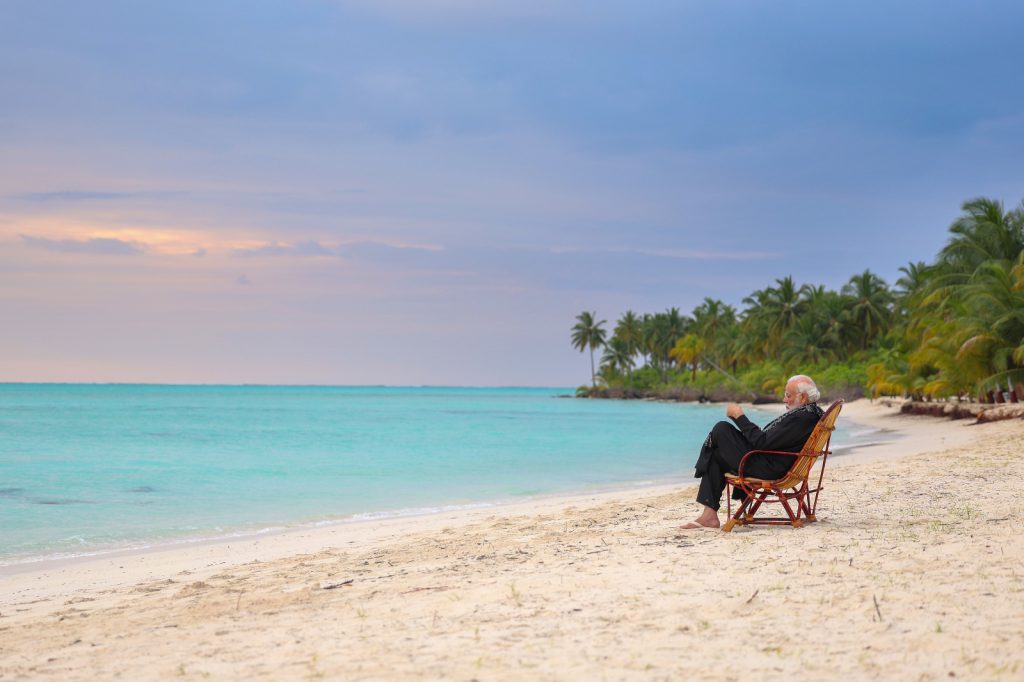 "Typical view: Image capturing Prime Minister Narendra Modi's visit to Lakshadweep"