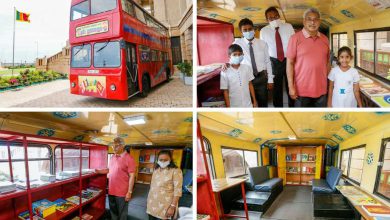 Tourists can enjoy gallery, cafeteria and library in old double decker buses….
